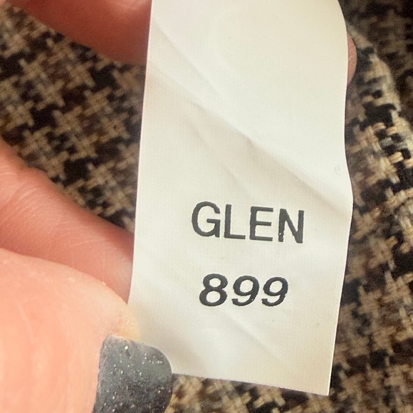 Zara Houndstooth Side Button Midi Skirt Brown Black Plaid Womens Medium - Picture 8 of 11